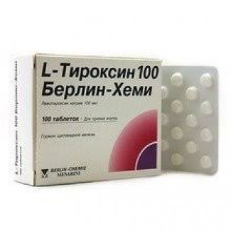 L-Тироксин 100 Берлин Хеми табл. 0.1 мг №100, Берлин-Хеми АГ/Менарини Групп