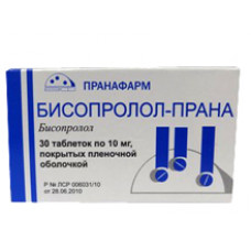 Бисопролол-Прана табл. п/о пленочной 10 мг №30, Пранафарм ООО