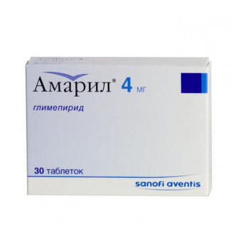 Амарил табл. 4 мг №30, Санофи-Авентис Дойчланд ГмбХ
