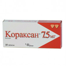 Кораксан табл. п/о пленочной 7.5 мг №56, Лаборатории Сервье